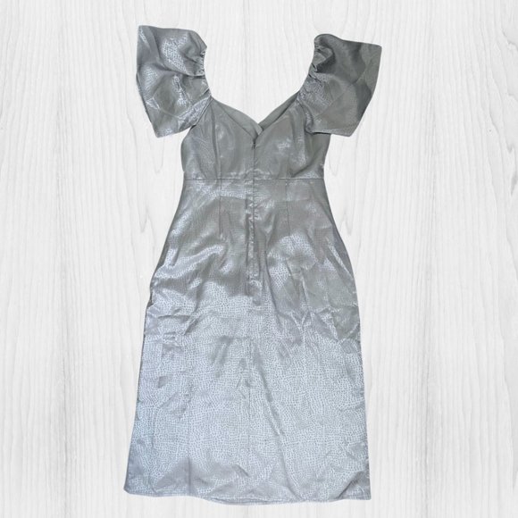 NWT Shoedazzle Dusty Blue Midi Dress - Size Small - Picture 4 of 7